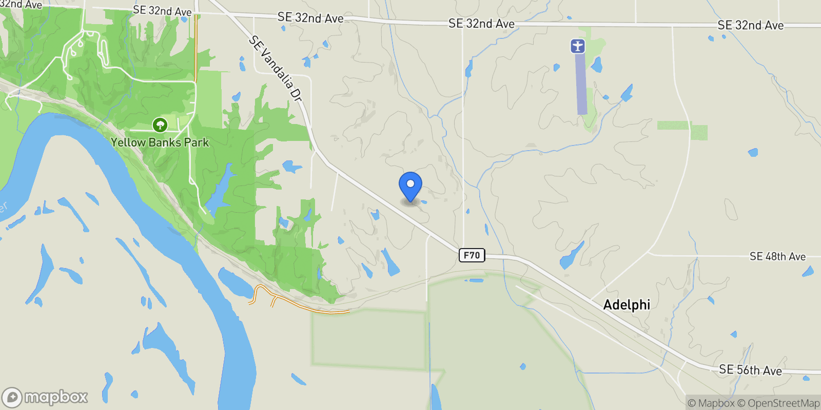 Map showing 7930 SE Vandalia Drive, Runnells, IA 50237, Runnells, Iowa, United States.