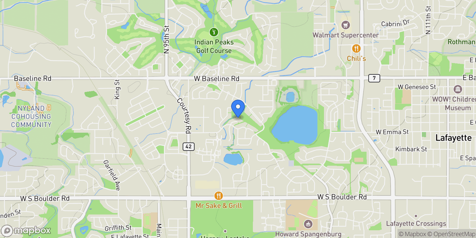 Map showing 569 Flying Jib Court, Boulder, Colorado, United States.