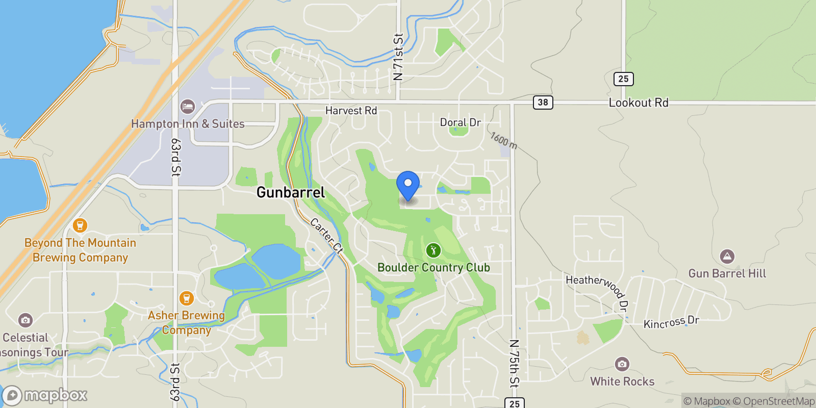 Map showing 7134 Cedarwood Circle, Boulder, Colorado, United States.