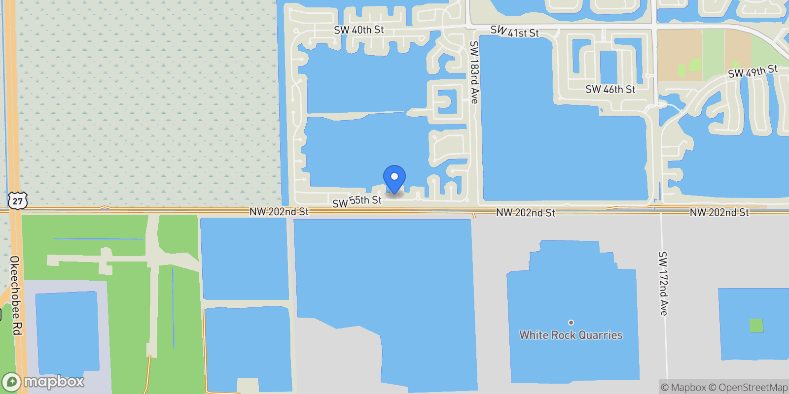 Map showing 5478 SW 189th Ave, Miramar, Florida, United States.