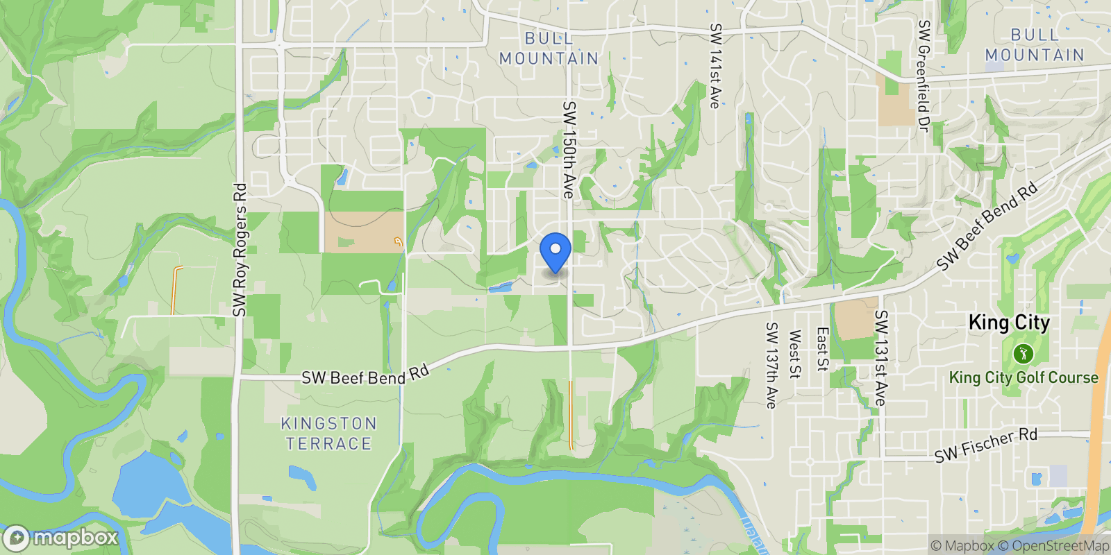 Map showing 15915 SW Peace AVE, Portland, OR, 97224, USA, Tigard, Oregon, United States.