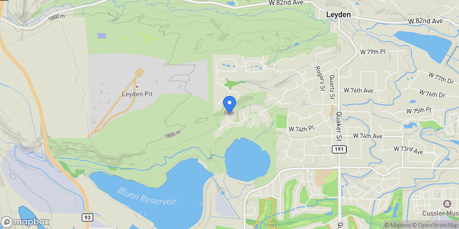 Map showing 17891 W 77th Drive, Arvada, Colorado, United States.