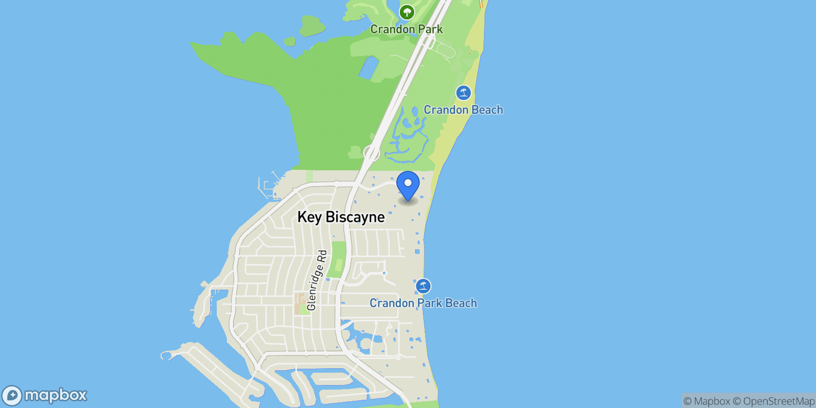 Map showing 251 Crandon Blvd 237, Key Biscayne, Florida, United States.