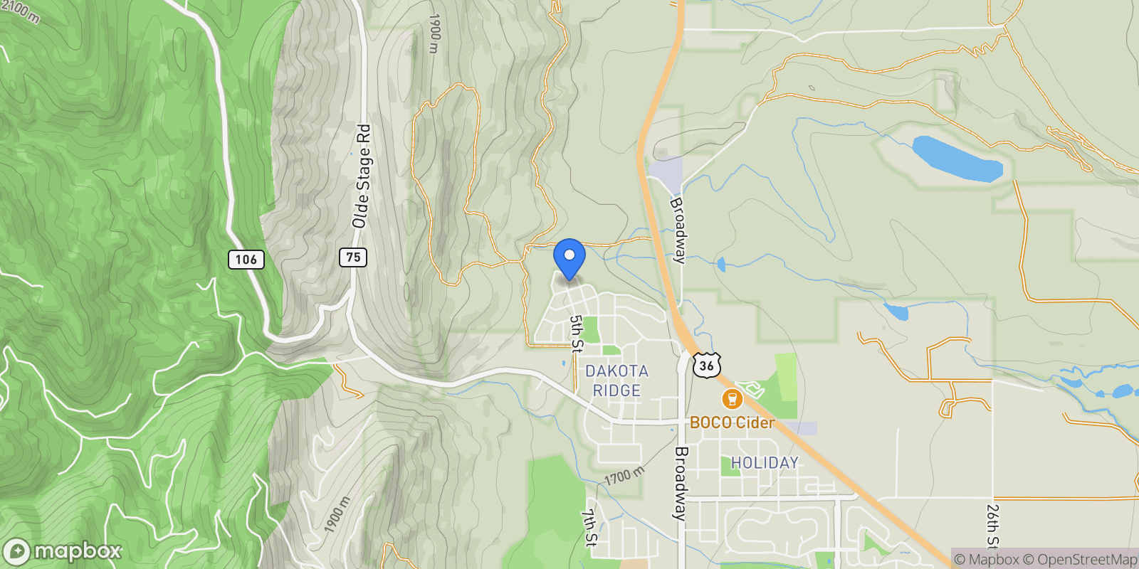 Map showing 5318 5th Street D, Boulder, Colorado, United States.