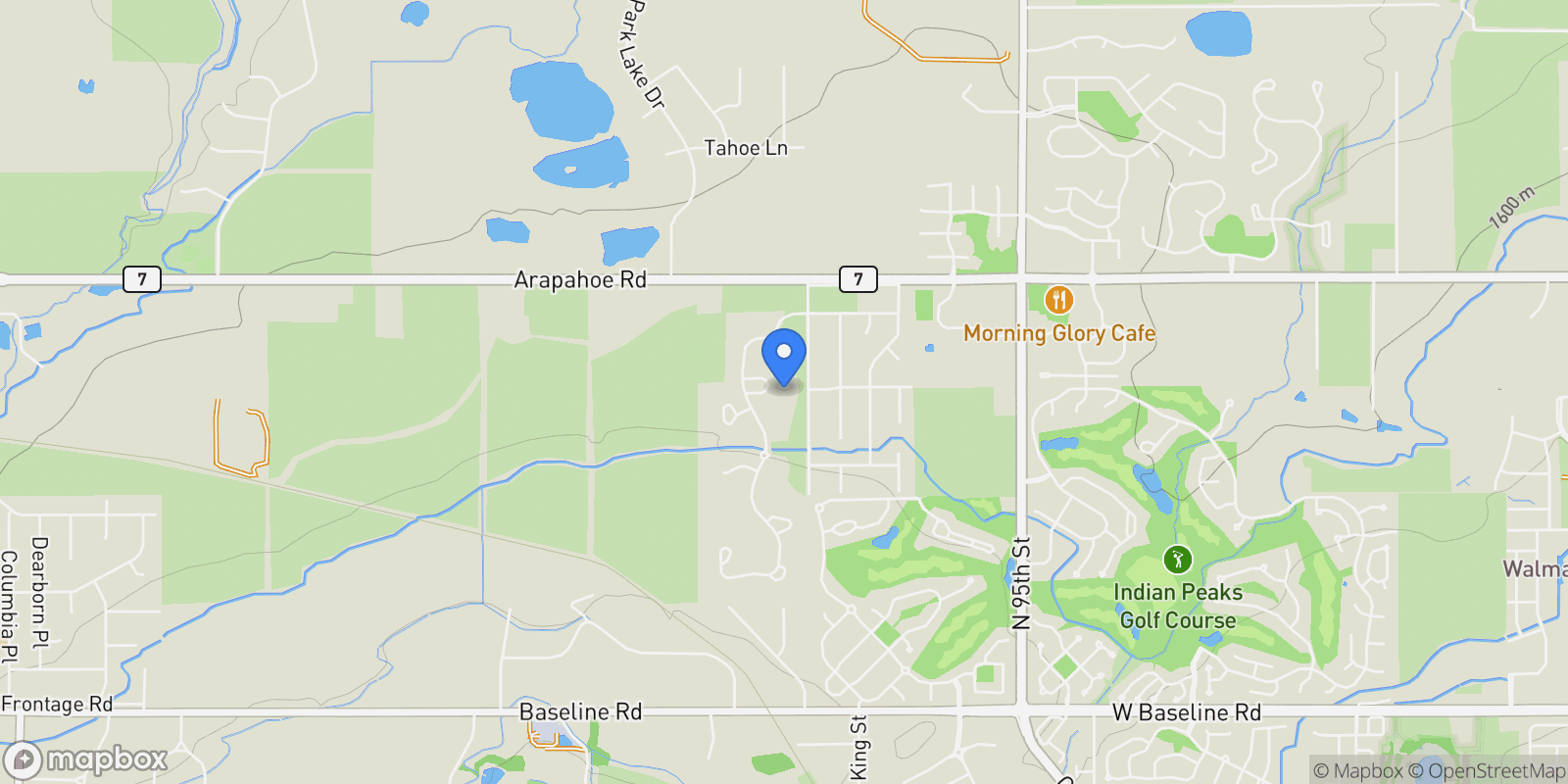 Map showing 9022 Jason Court, Boulder, Colorado, United States.