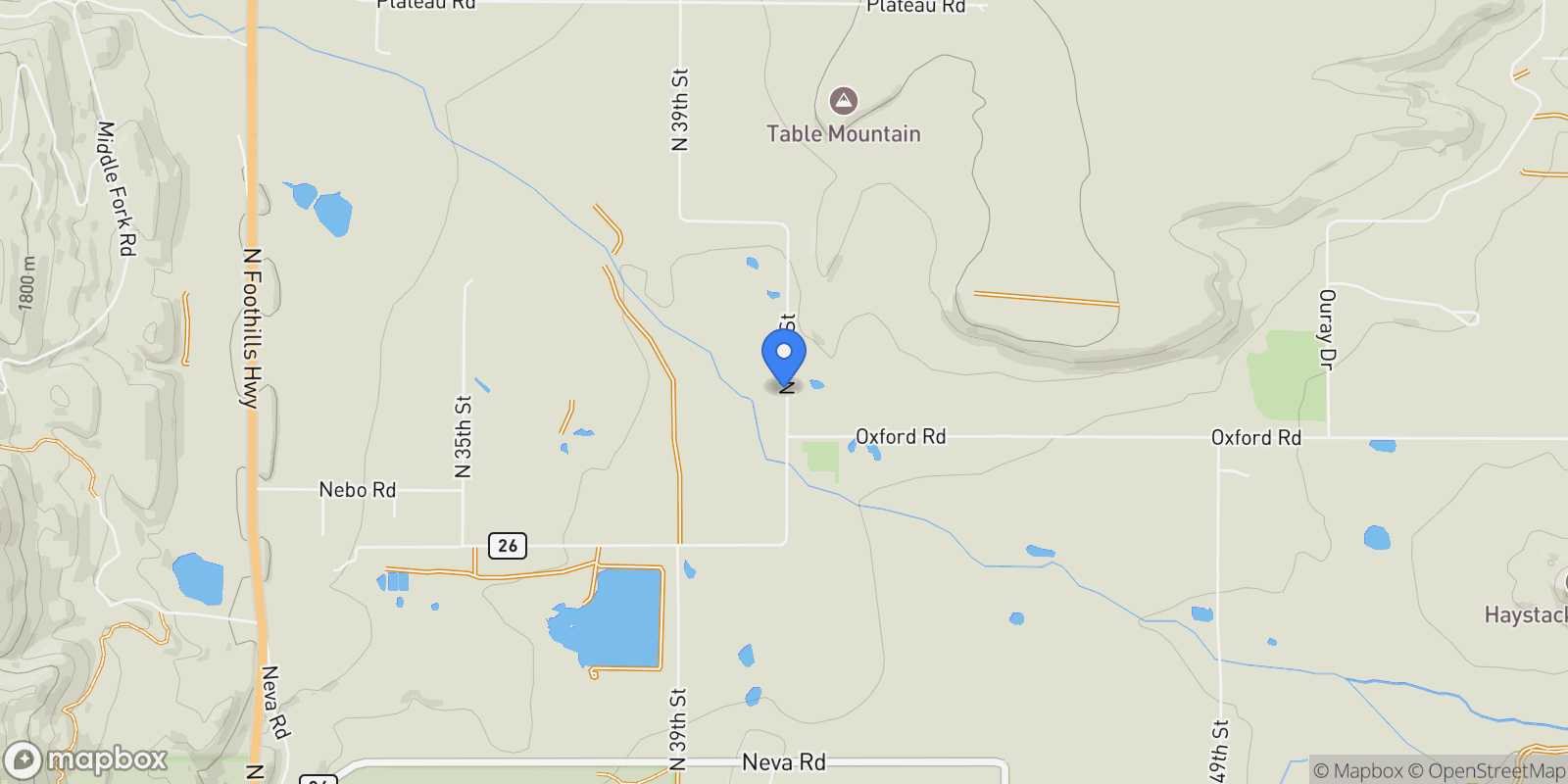 Map showing 7979 N 41st Street, Longmont, Colorado, United States.