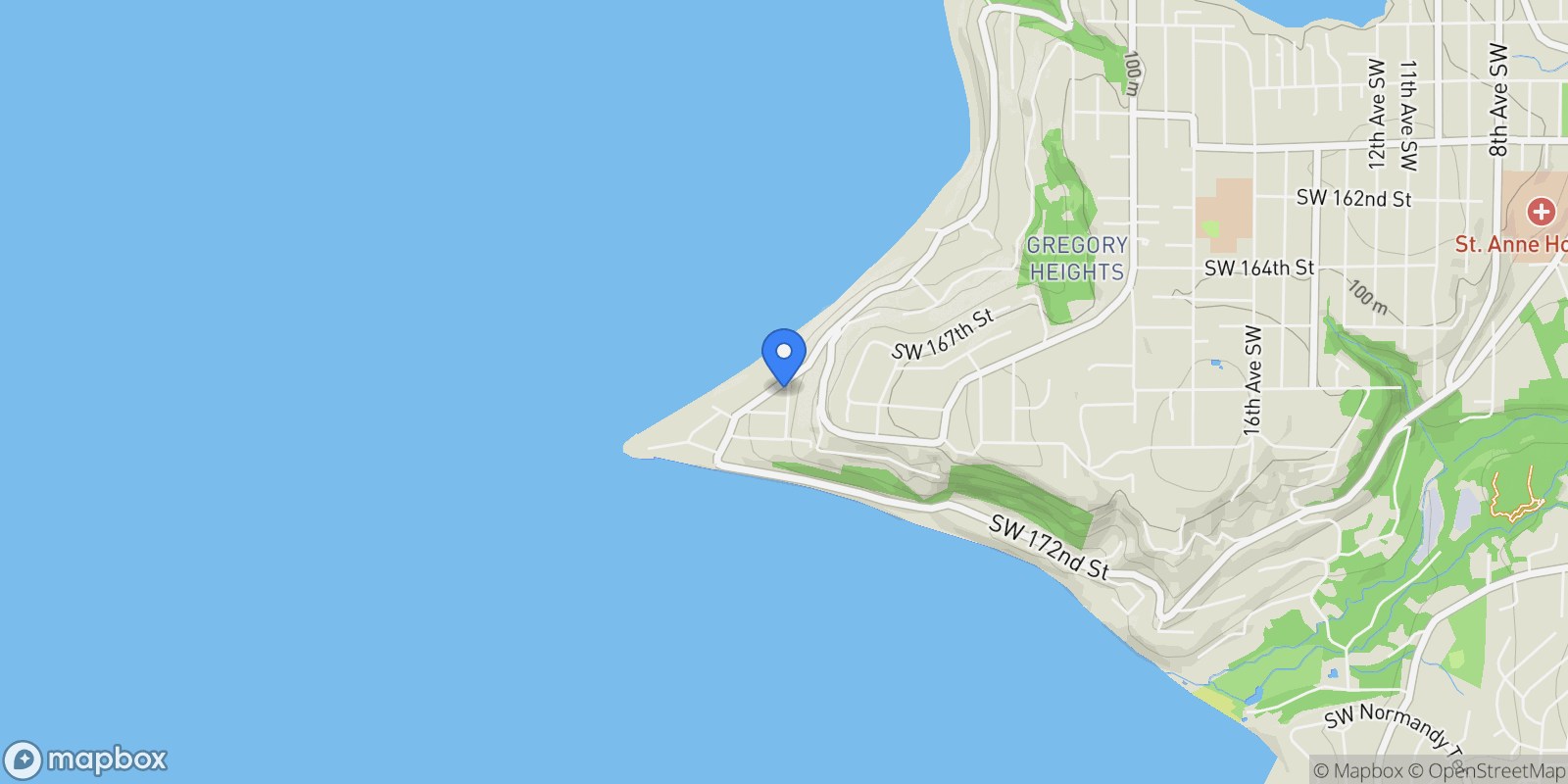 Map showing 16905 SW 35th Avenue, Burien, WA, 98166, USA, Burien, Washington, United States.