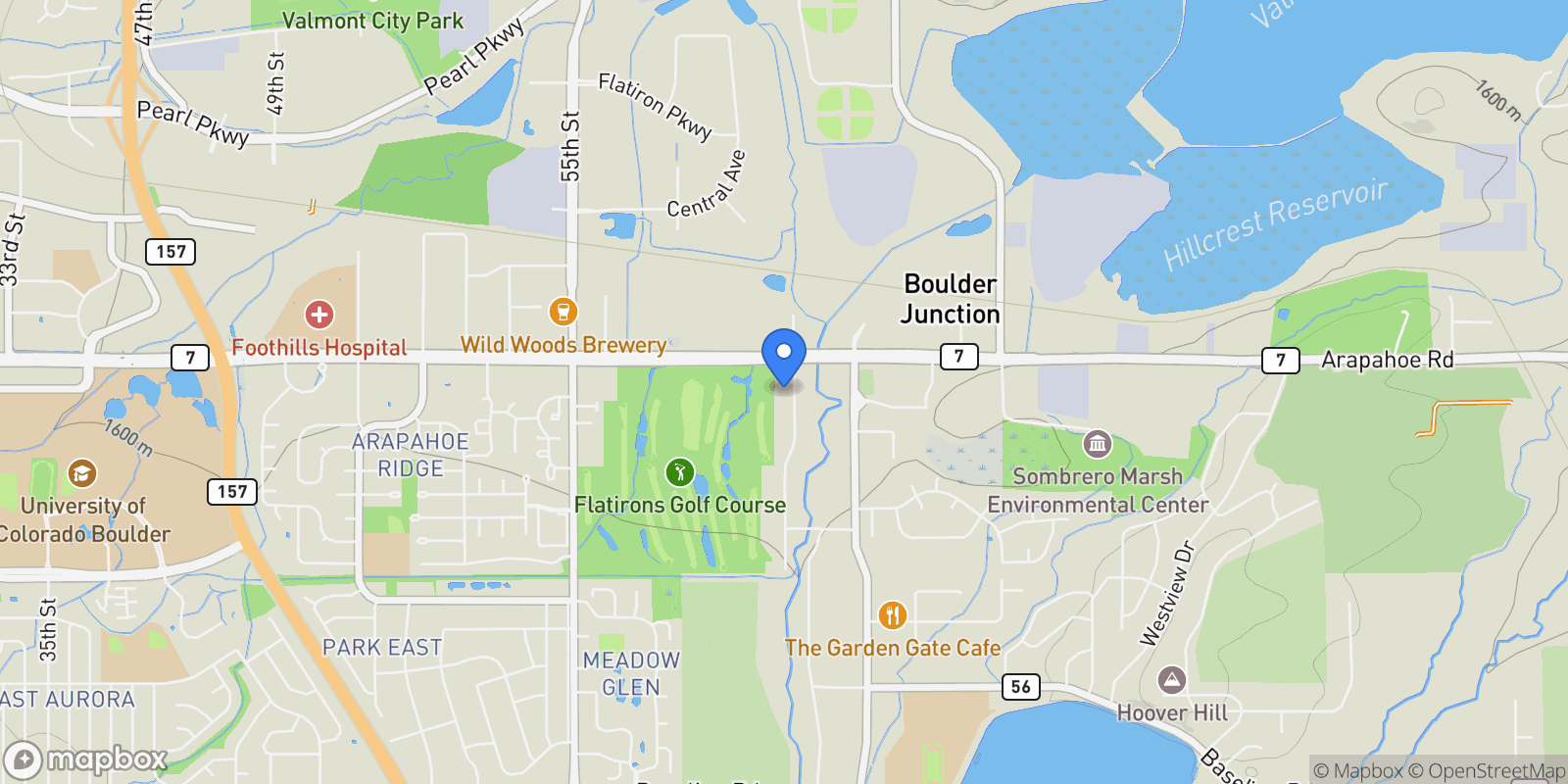 Map showing 1533 Old Tale Road, Boulder, Colorado, United States.