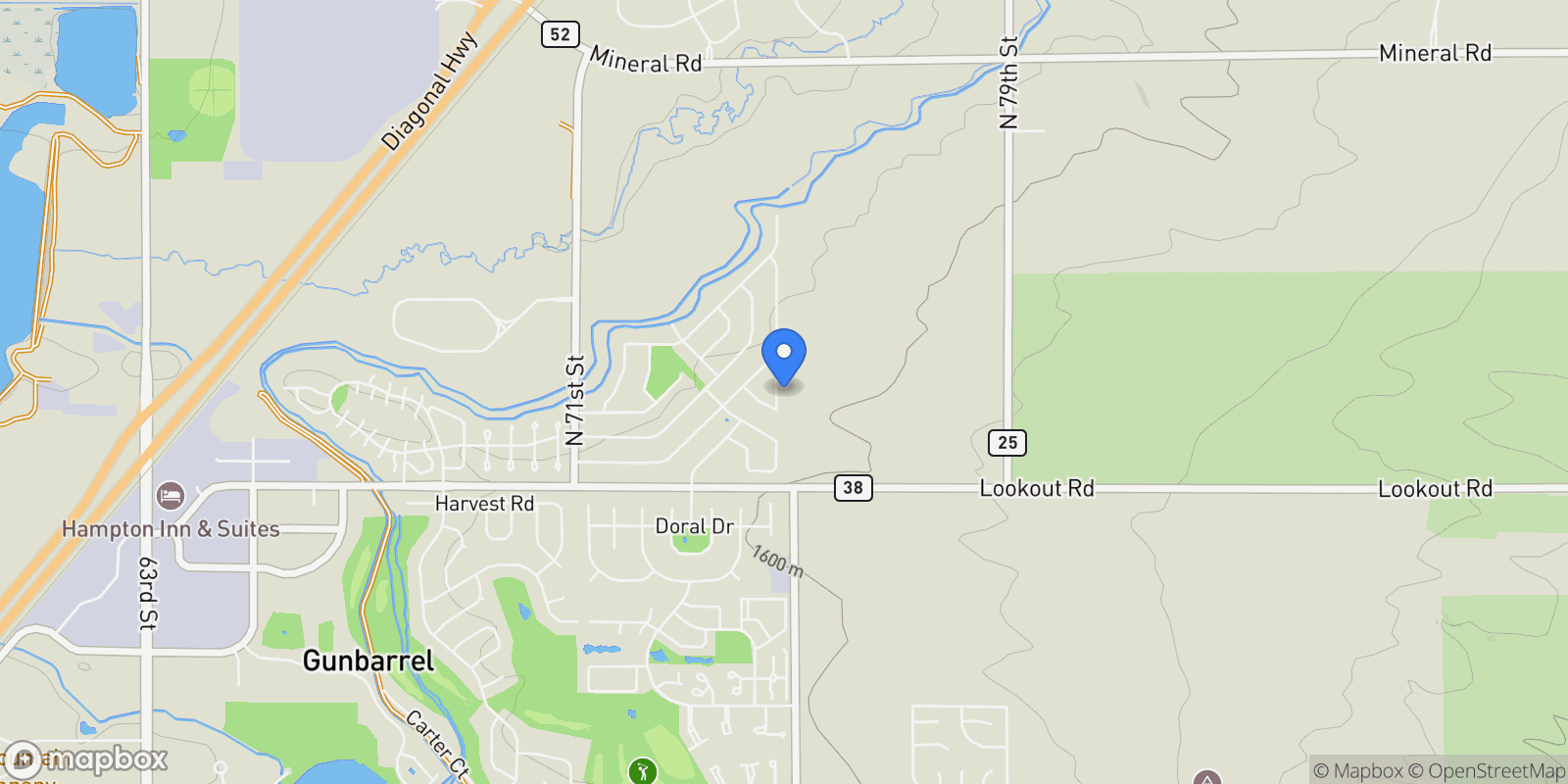 Map showing 5580 Colt Drive, Longmont, Colorado, United States.