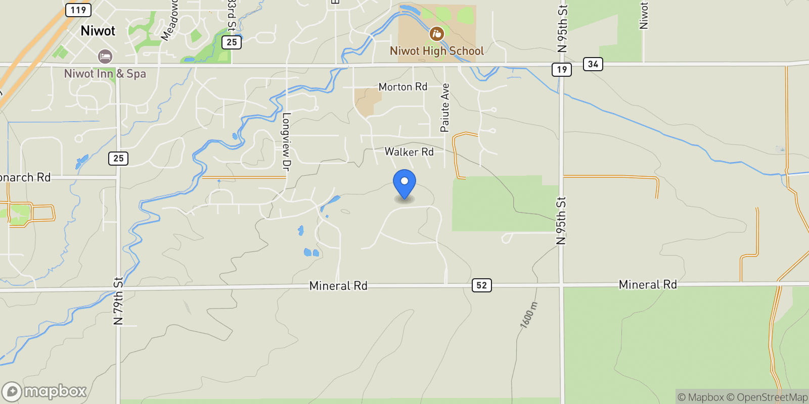 Map showing 6541 Legend Ridge Trail, Longmont, Colorado, United States.