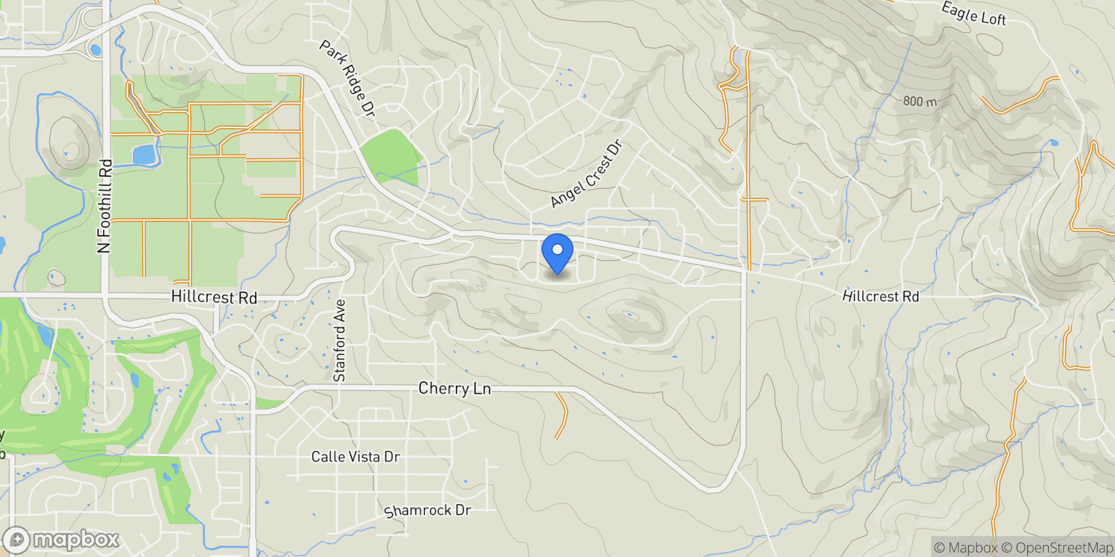Map showing 107 Monterey, Medford, OR, 97504, USA, Medford, Oregon, United States.
