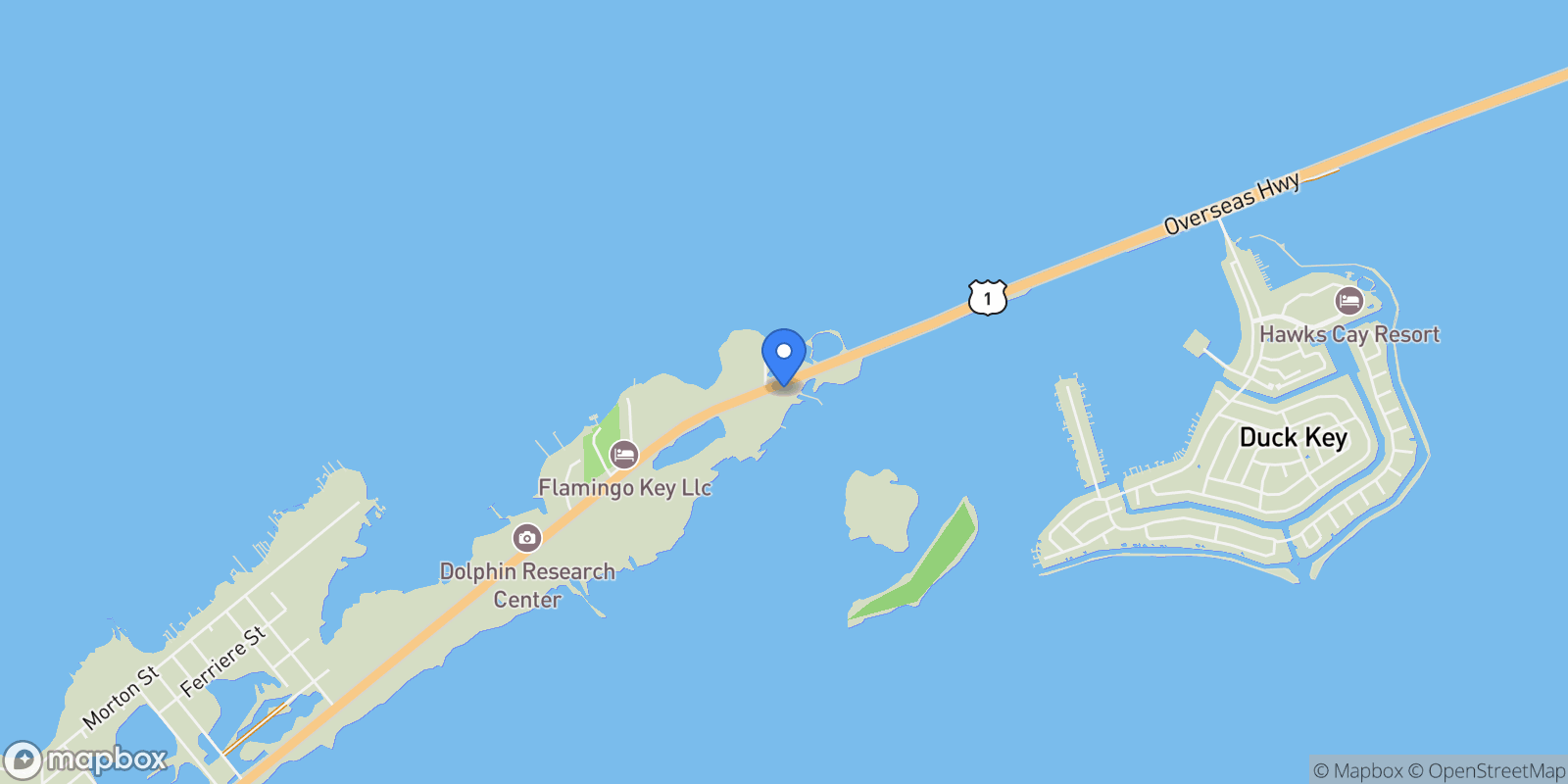 Map showing 59720 Overseas Hwy #9, Marathon, Florida, United States.