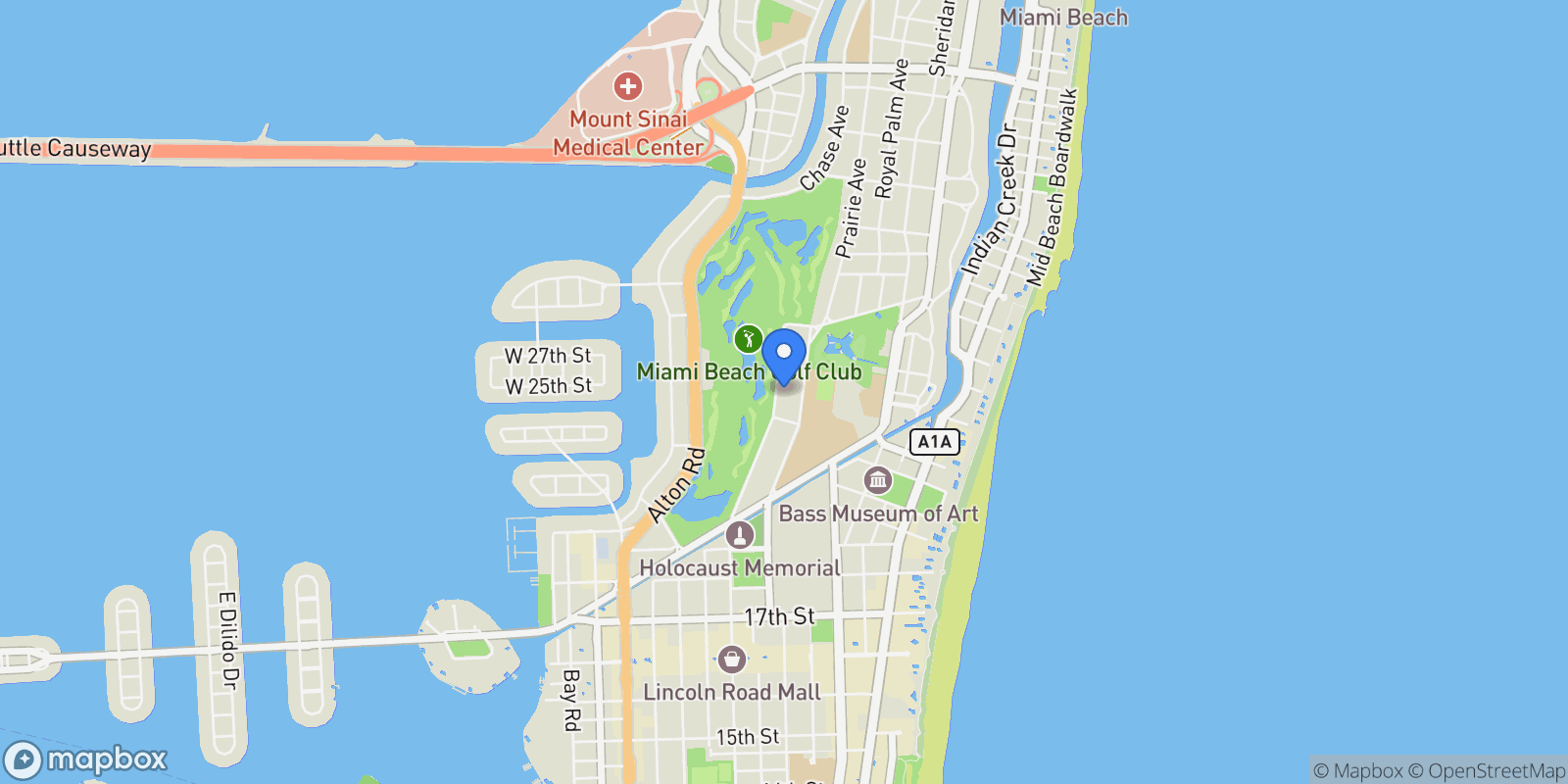 Map showing 2355 Meridian Ave, Miami Beach, Florida, United States.