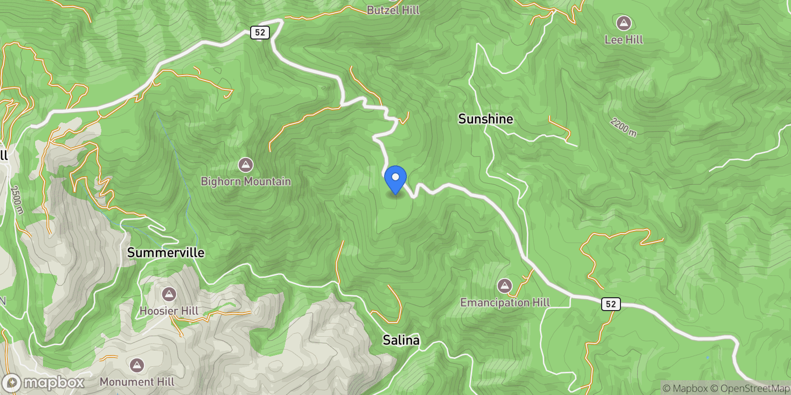 Map showing 6553 Sunshine Canyon Drive, Boulder, Colorado, United States.