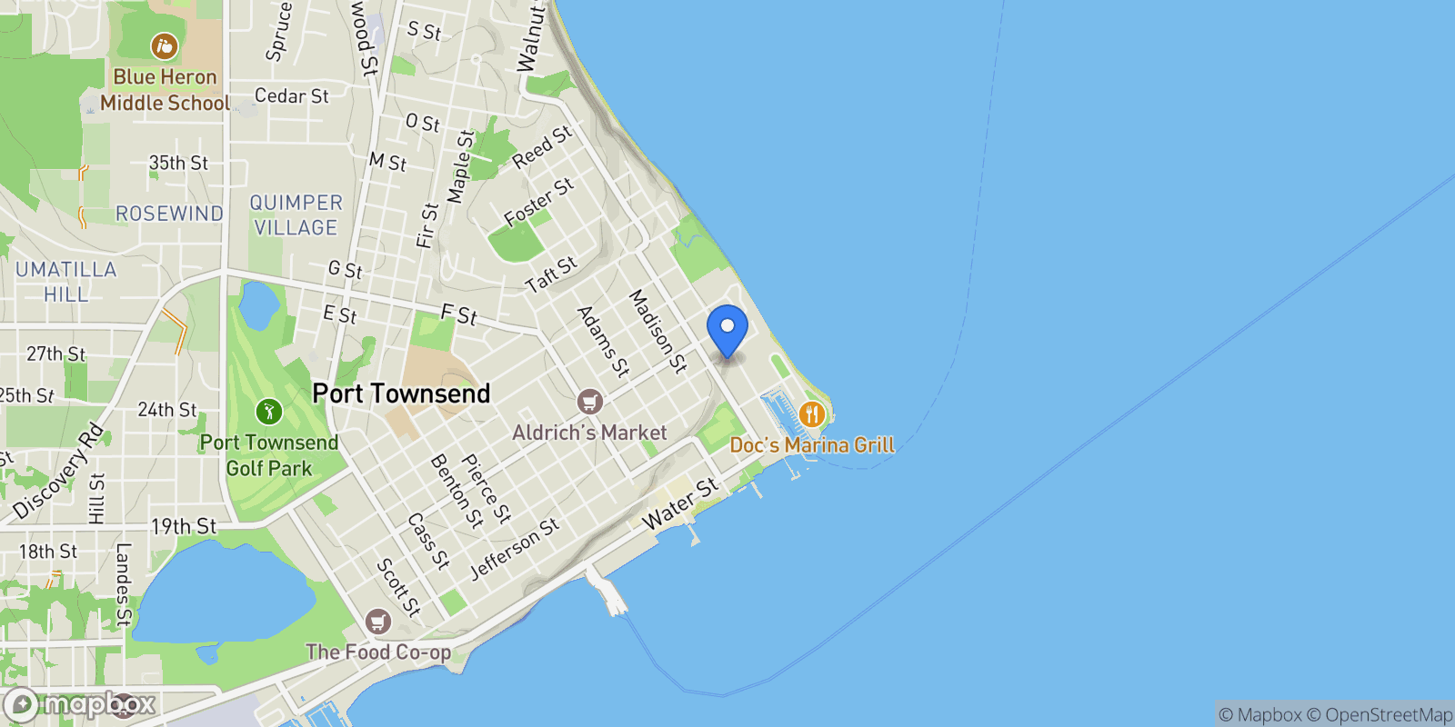 Map showing 537 Jackson Street, Port Townsend, WA, 98368, USA, Port Townsend, Washington, United States.