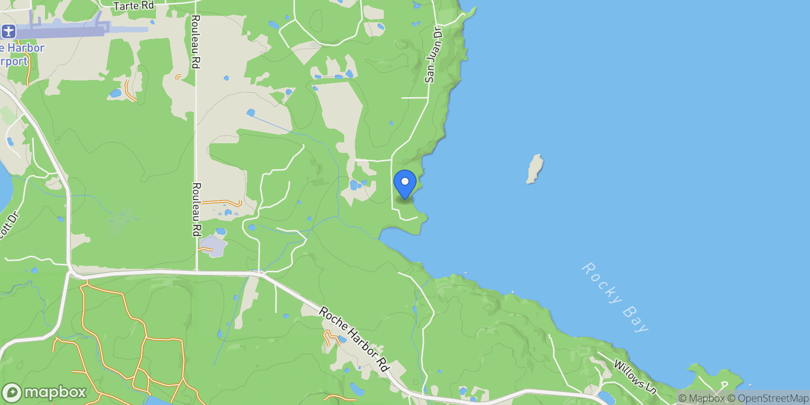 Map showing 172 San Juan Drive, Friday Harbor, WA, 98250, USA, Friday Harbor, Washington, United States.