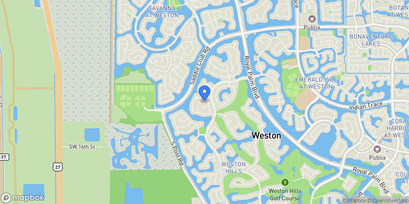 Map showing 1946 Harbor View Cir, Weston, Florida, United States.