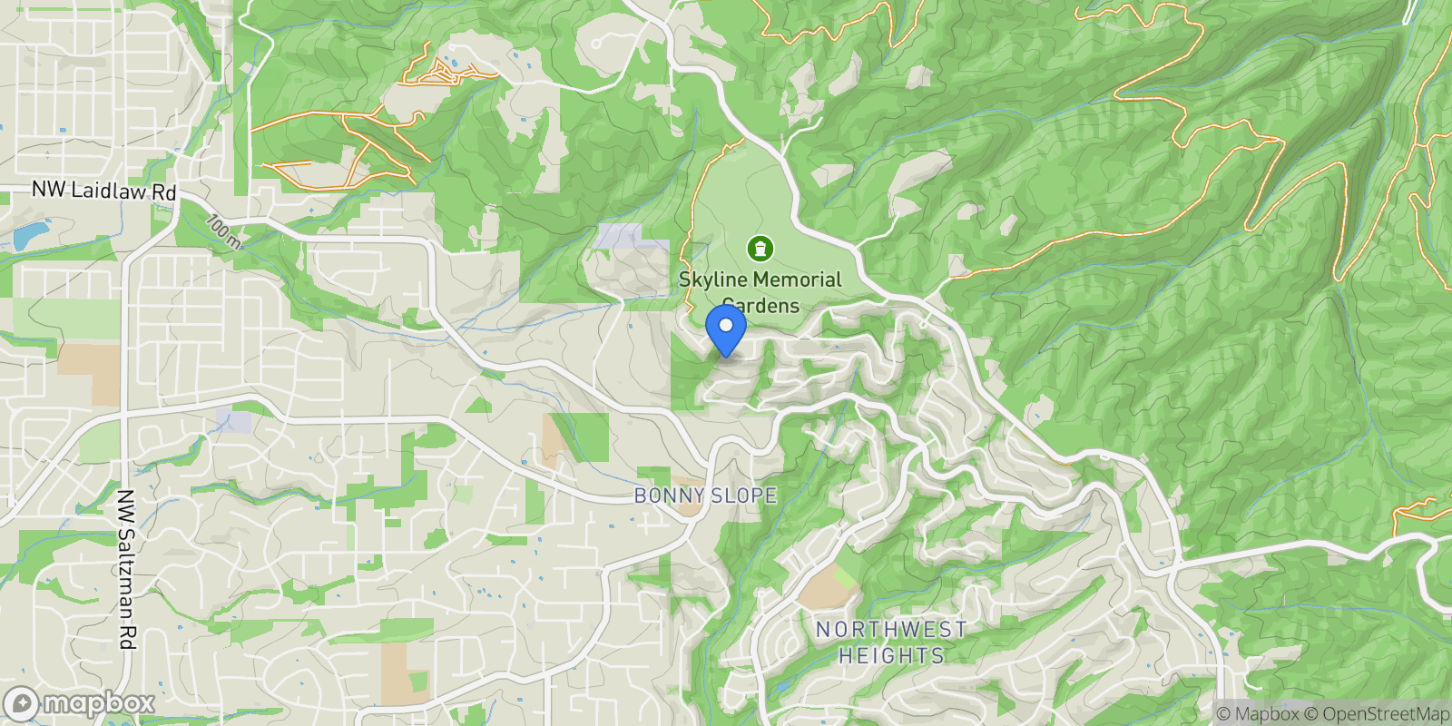 Map showing 10230 NW GLOAMING LN, Portland, OR, 97229, USA, Portland, Oregon, United States.