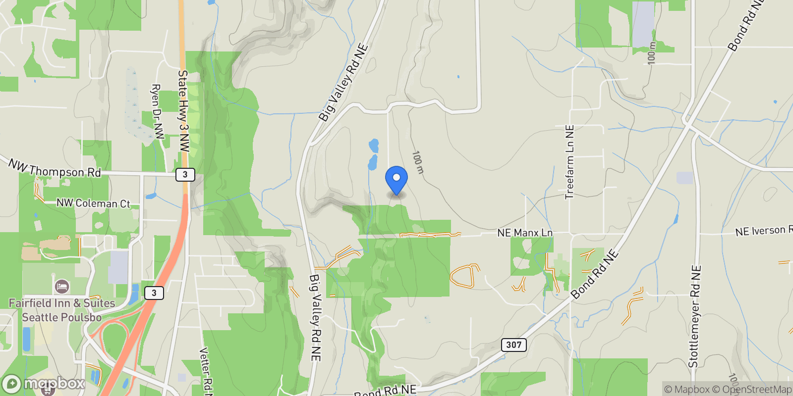 Map showing 22628 NE Holgar Court, Poulsbo, WA, 98370, USA, Poulsbo, Washington, United States.
