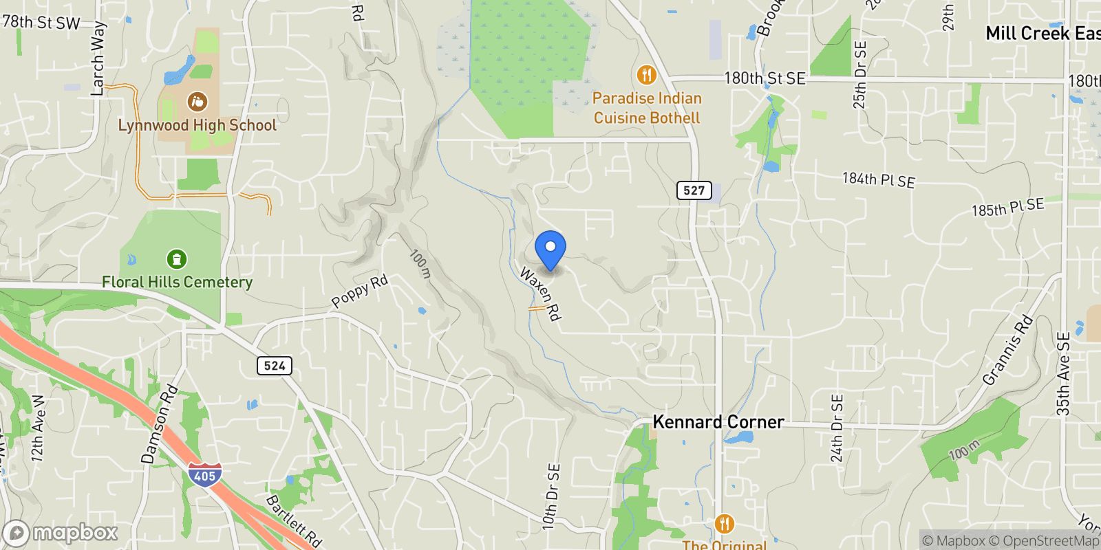 Map showing 18916 SE 10th Drive, Bothell, WA, 98012, USA, Mill Creek, Washington, United States.
