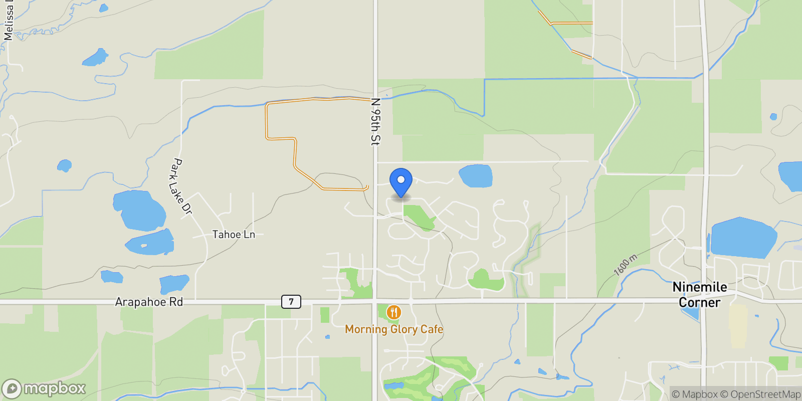 Map showing 2590 Blue Heron Circle W, Boulder, Colorado, United States.