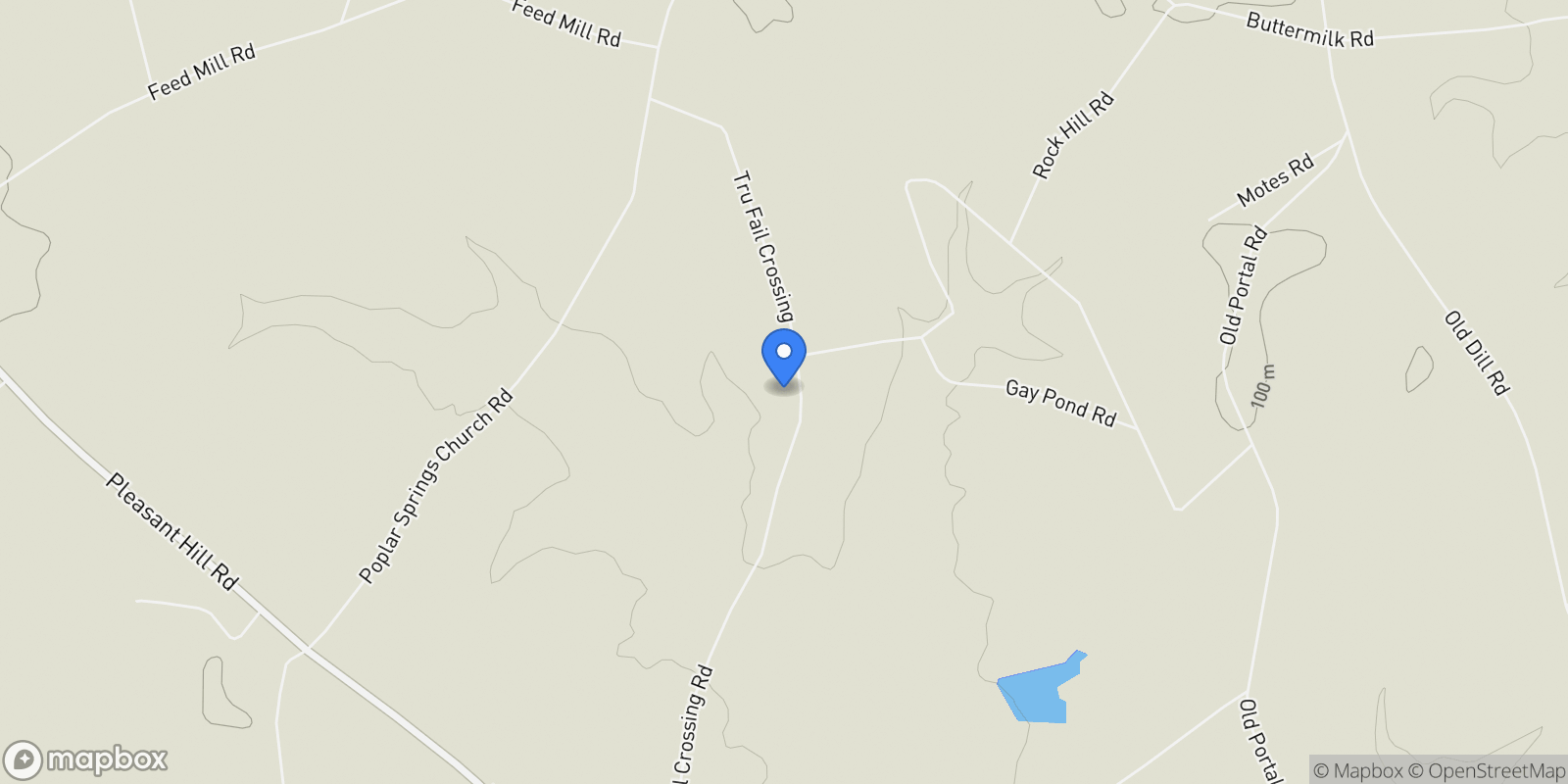 Map showing Portal, Georgia, United States.