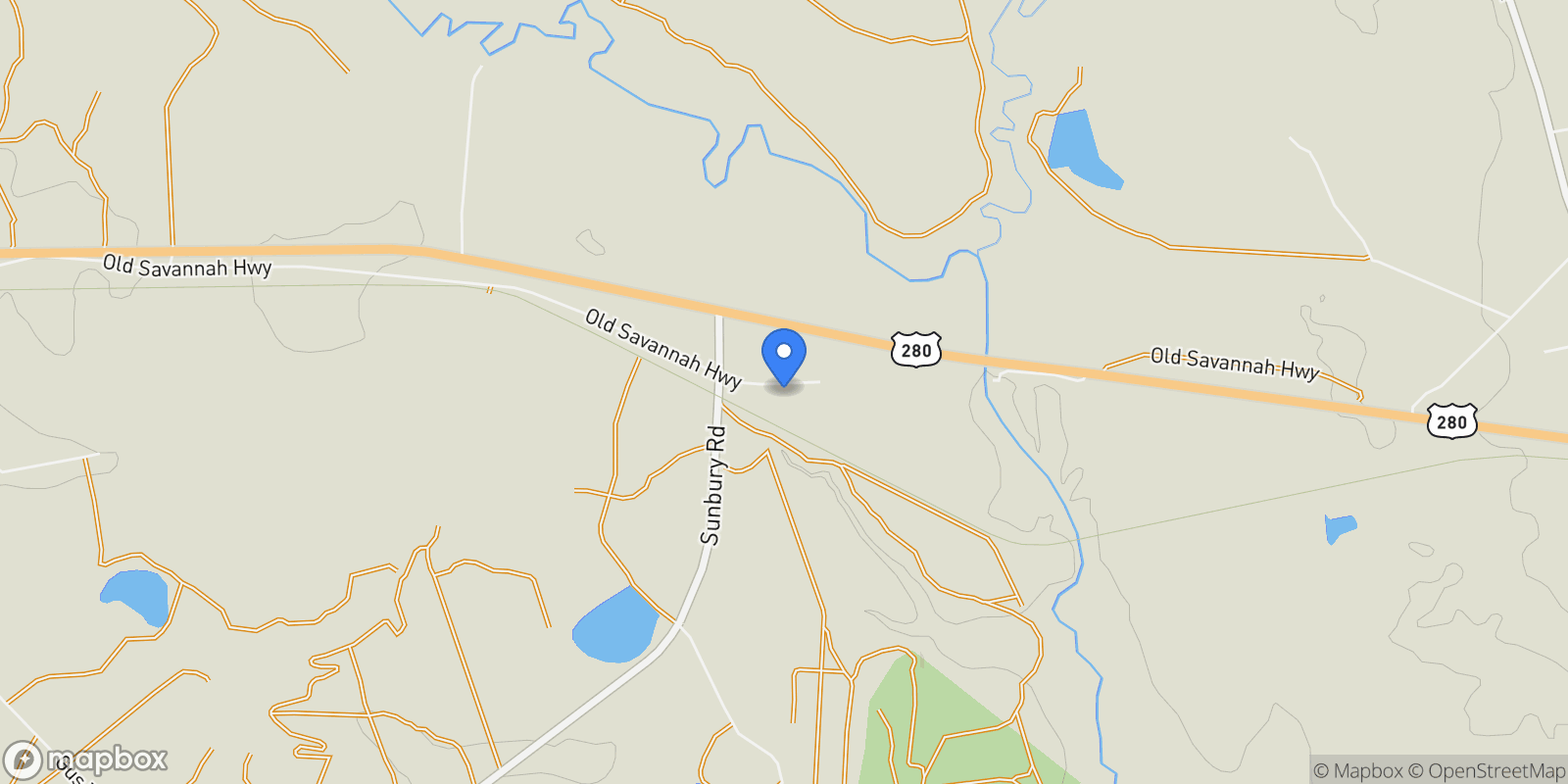 Map showing Claxton, Georgia, United States.