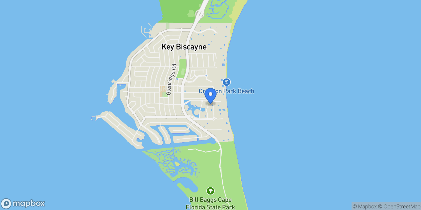 Map showing 781 Crandon Blvd 801, Key Biscayne, Florida, United States.