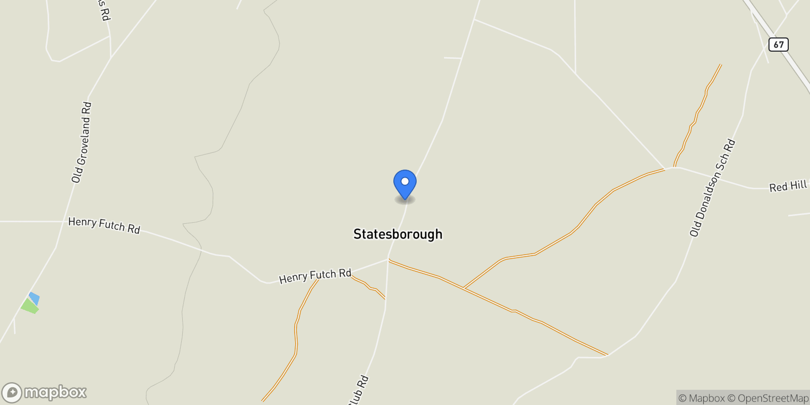 Map showing Pembroke, Georgia, United States.