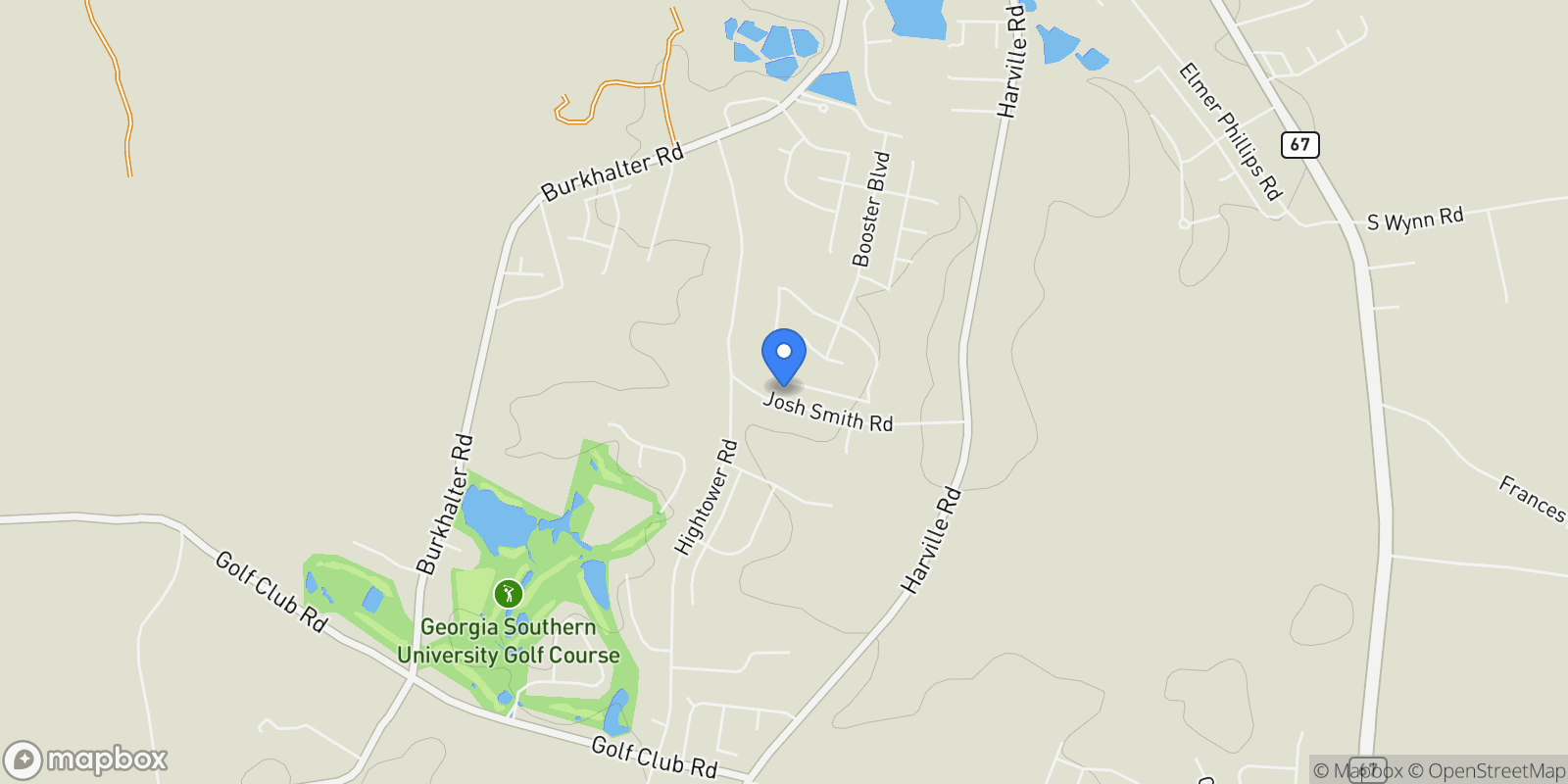Map showing Statesboro, GA, United States.