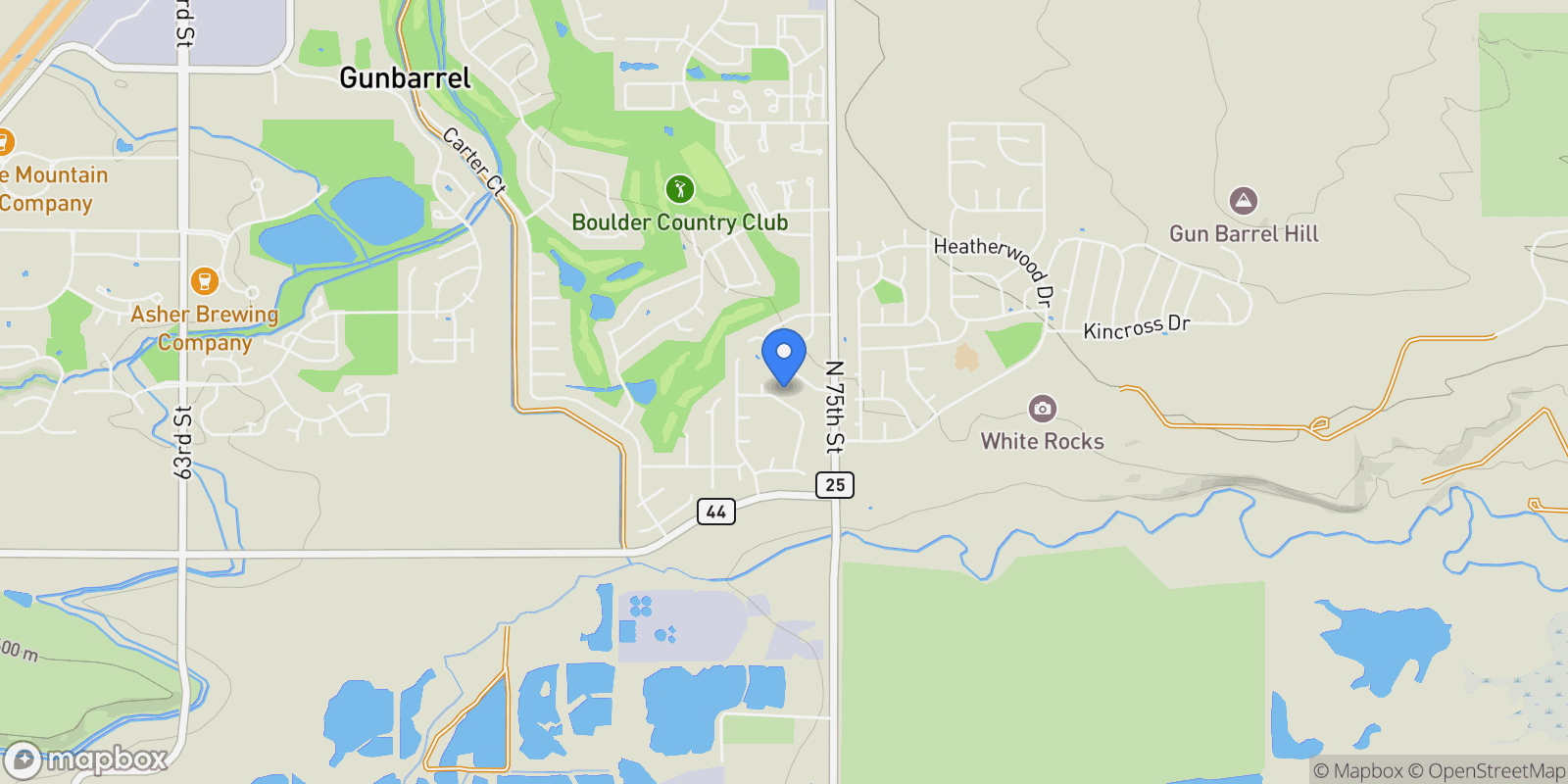 Map showing 7401 Park Circle, Boulder, Colorado, United States.
