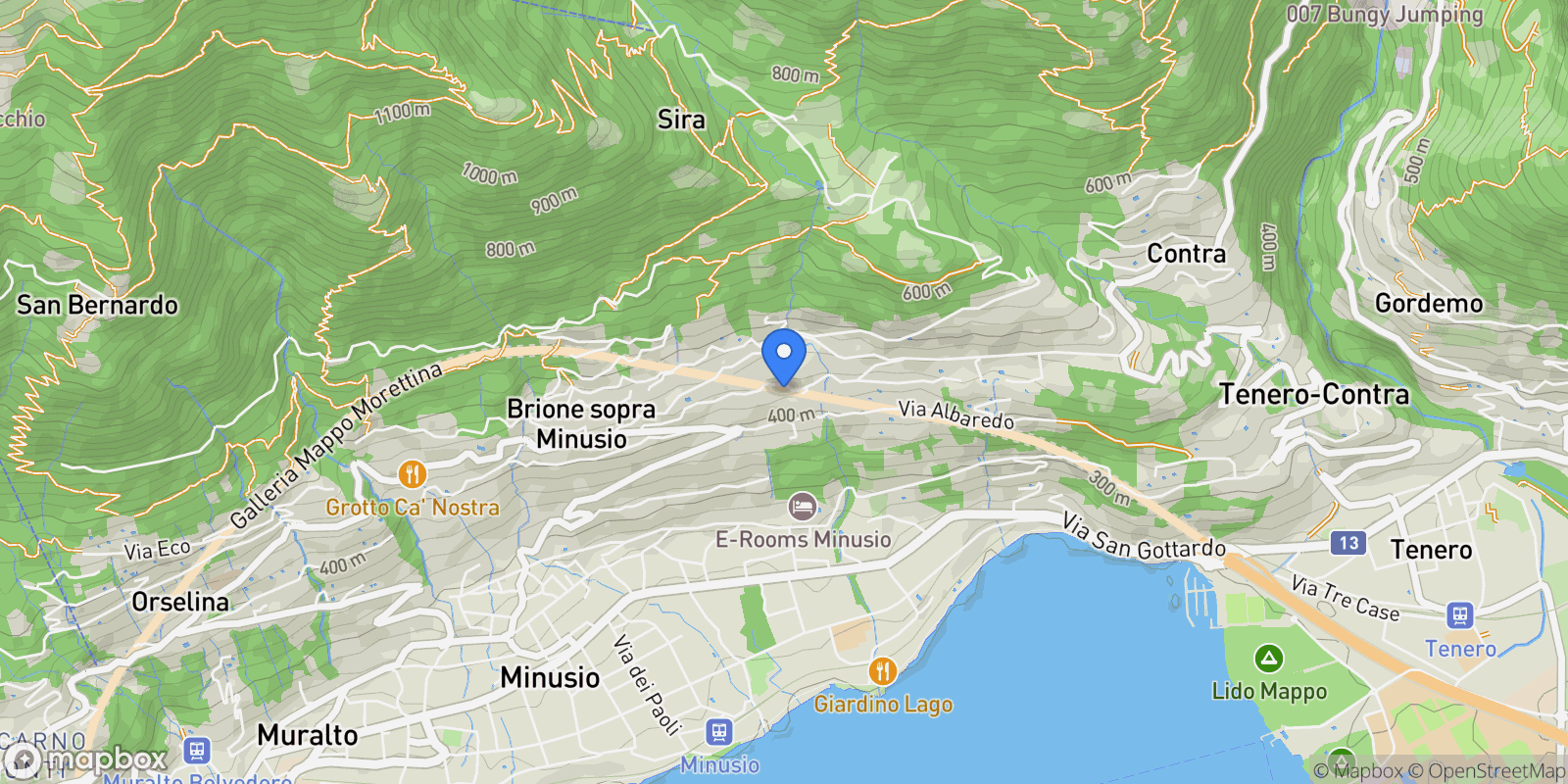 Map showing Minusio Panoramico, Minusio, TI 6648, Minusio, Ticino, Switzerland.