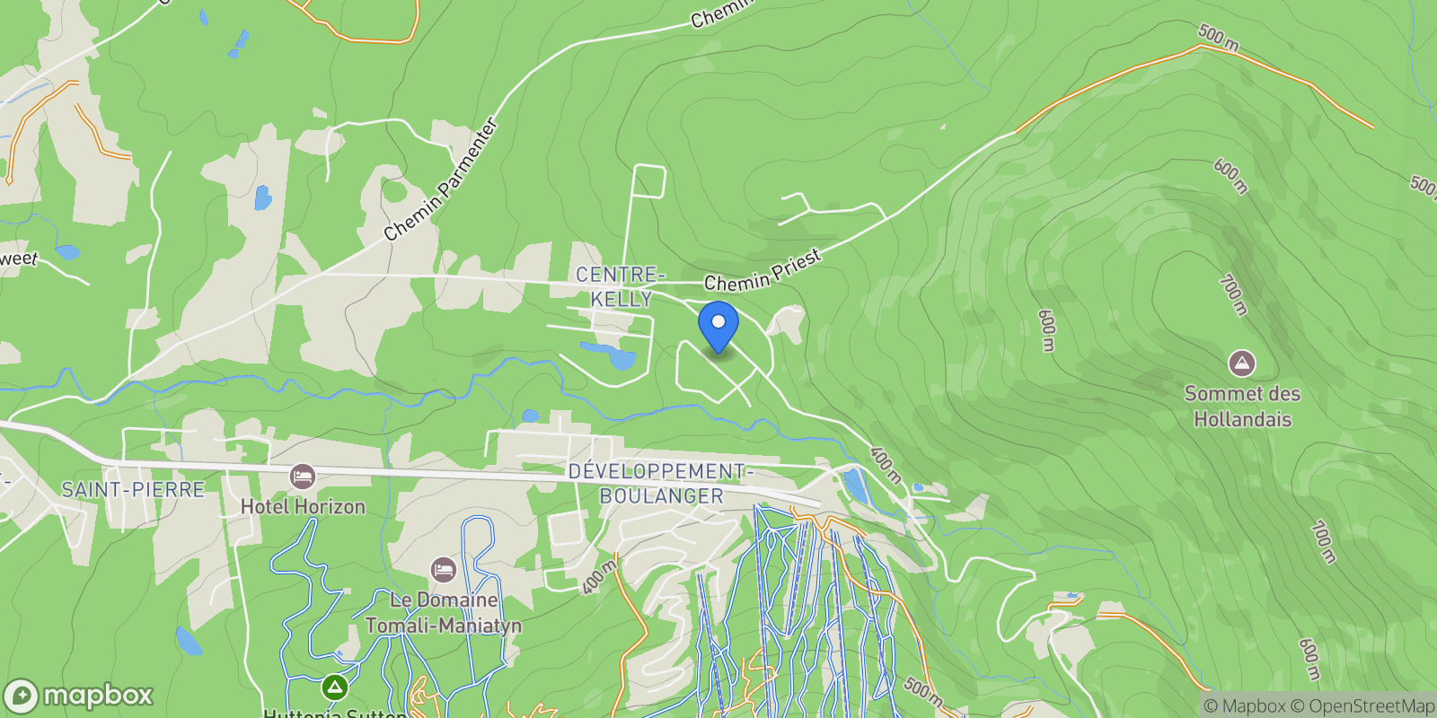 Map showing Sutton, Quebec, Canada.