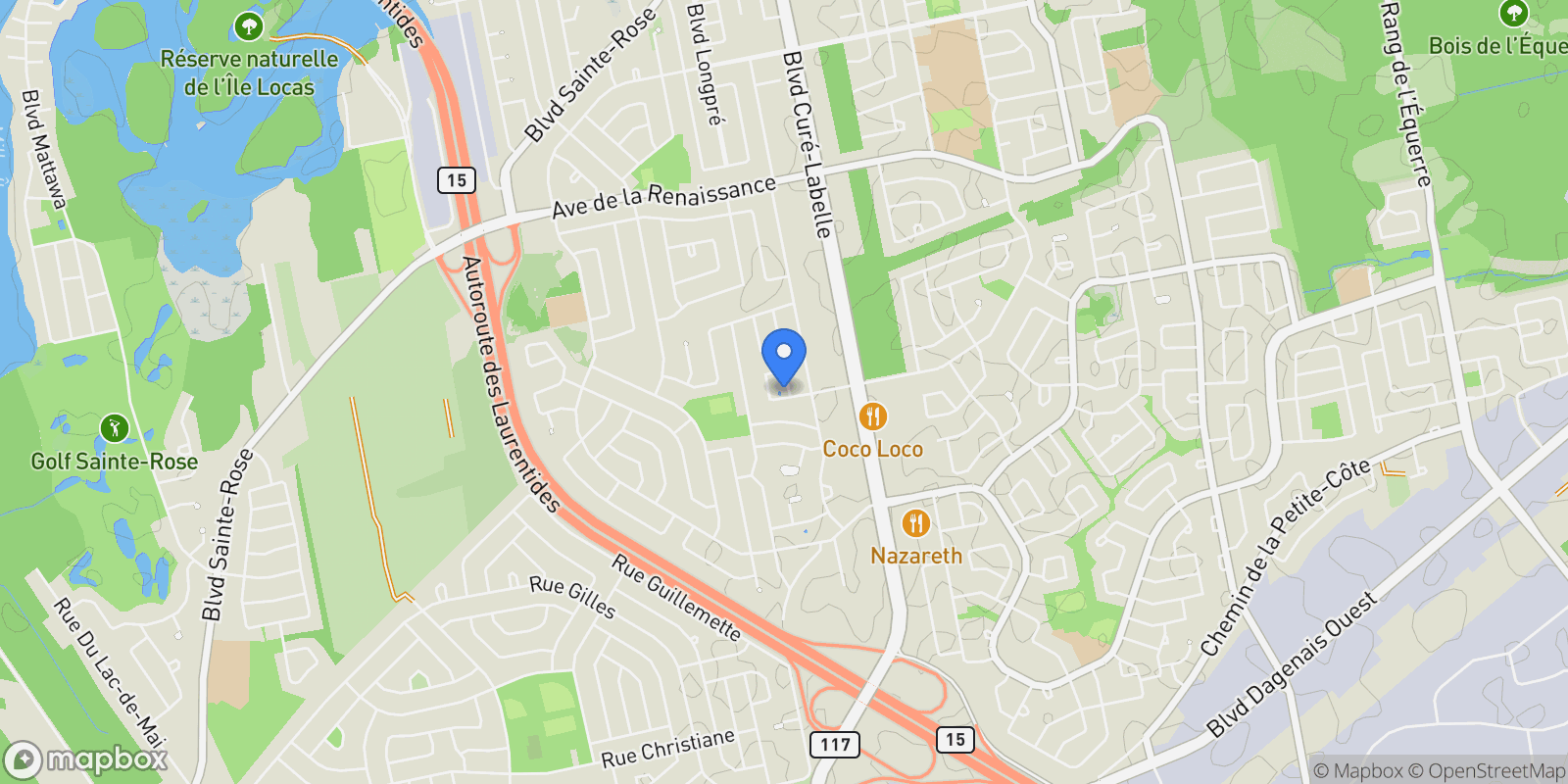 Map showing Laval, Quebec, Canada.