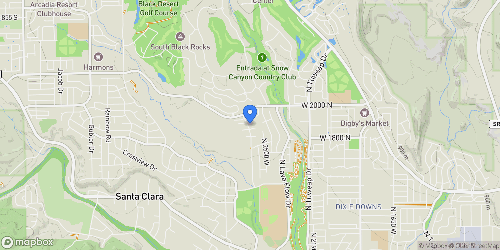 Map showing 41 Boulder Circle, Santa Clara, UT 84765, Santa Clara, Utah, United States.