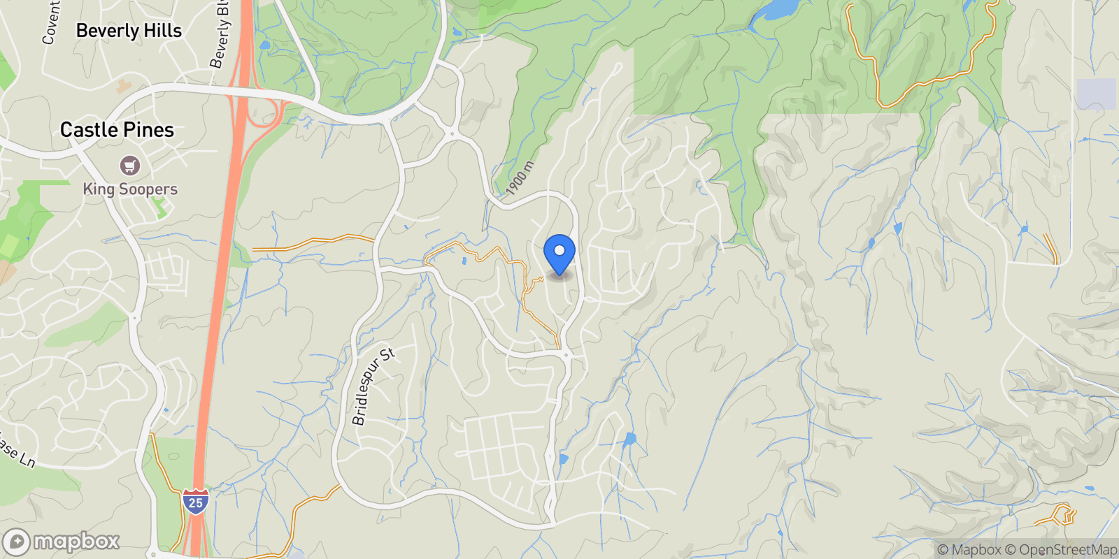 Map showing 6955 Sunstrand Court, Castle Rock, Colorado, United States.
