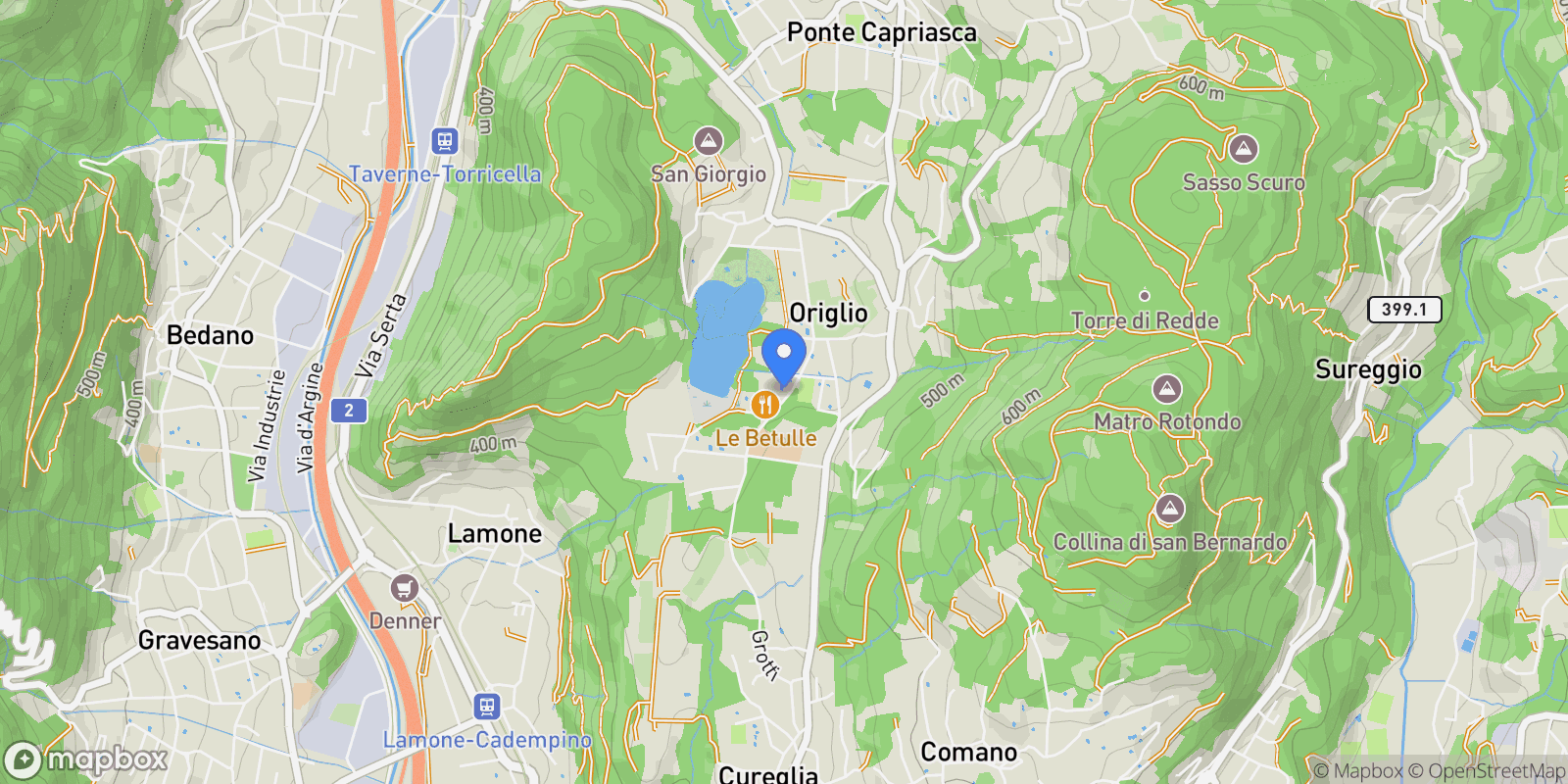 Map showing Origlio paese, Origlio, TI 6945, Origlio, Ticino, Switzerland.