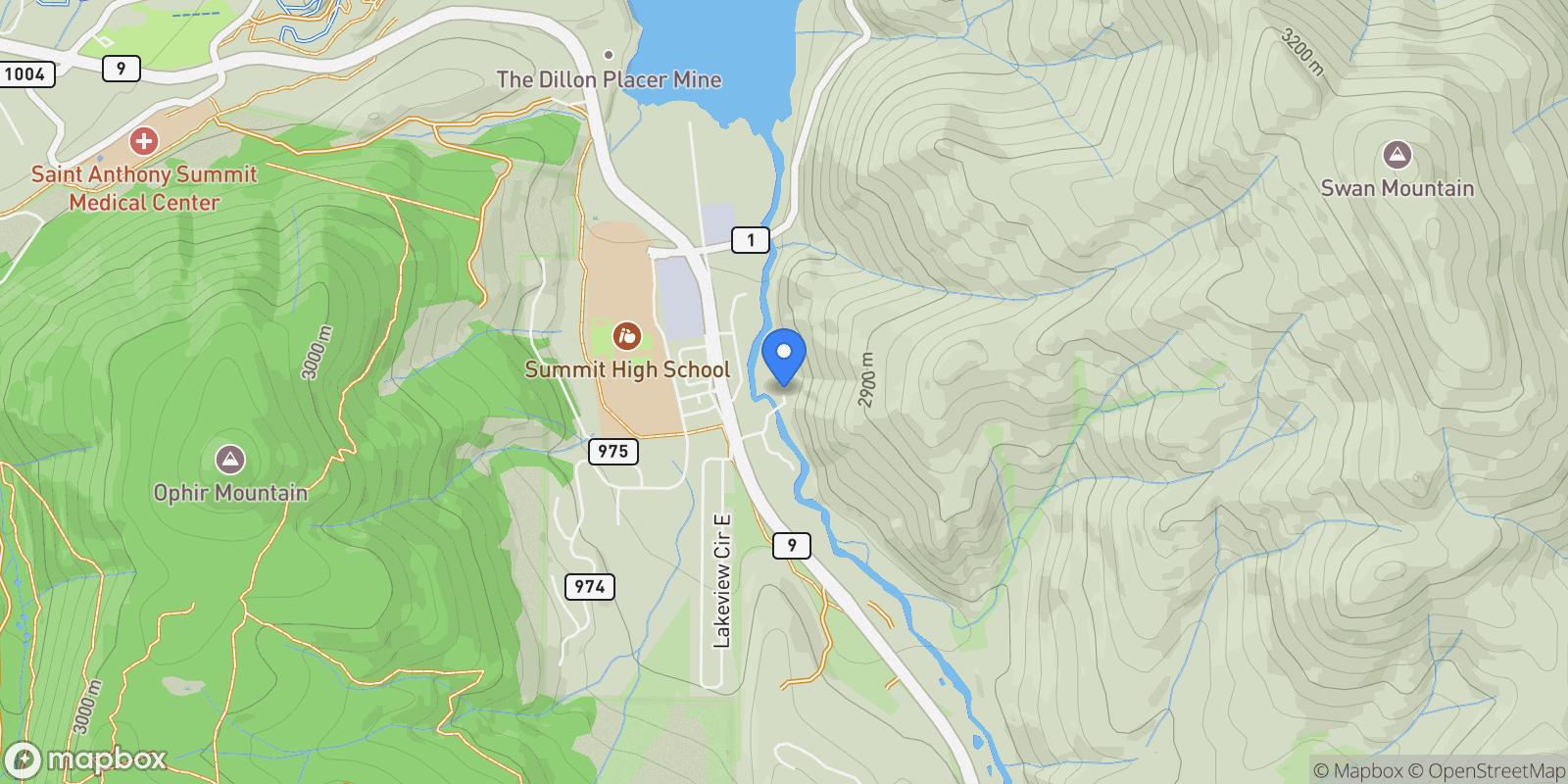 Map showing 189 Ginger Quill Lane, Breckenridge, Colorado, United States.