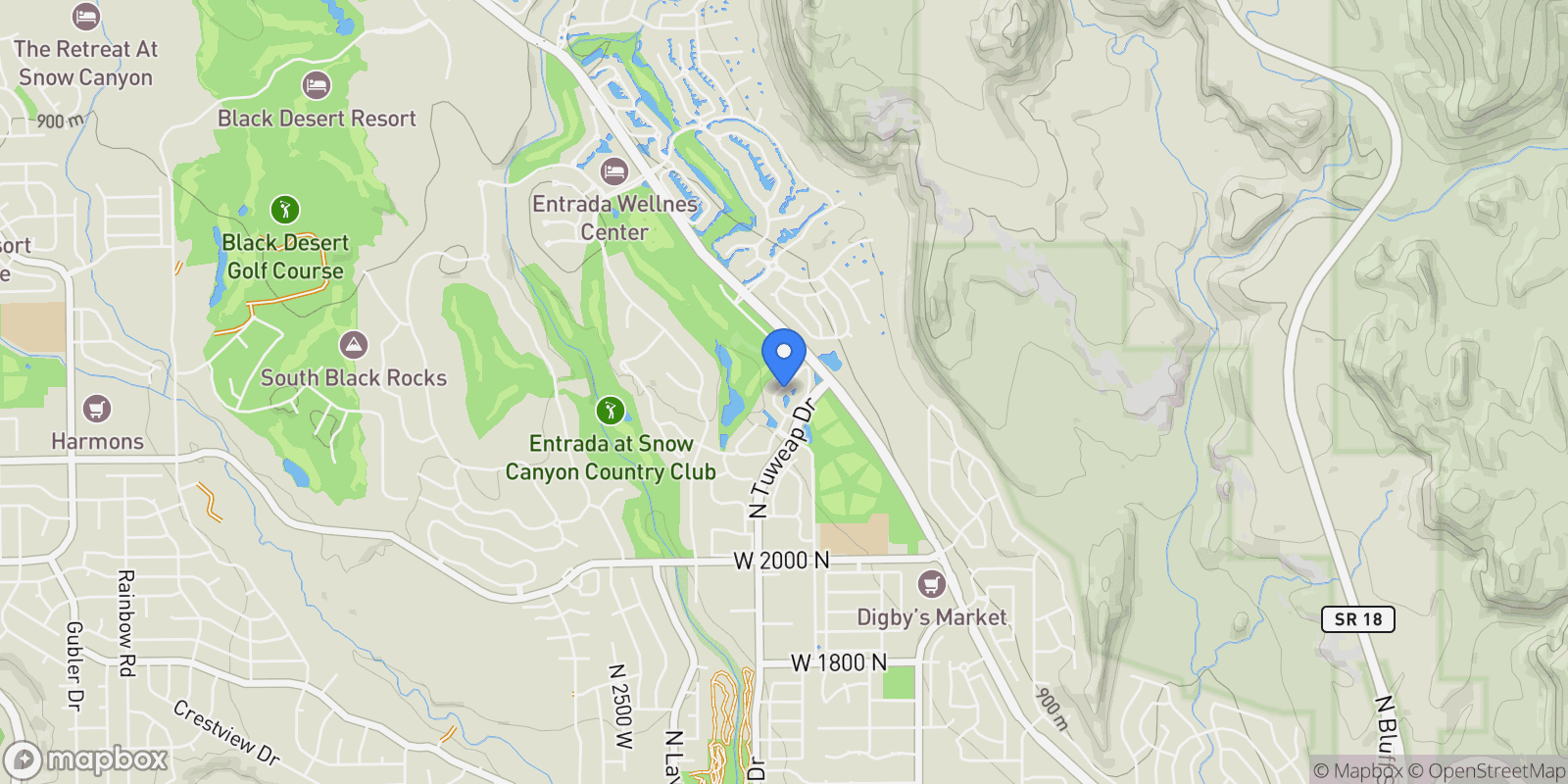 Map showing 2255 N Tuweap Drive Unit 58, St George City, UT 84770, St. George, Utah, United States.