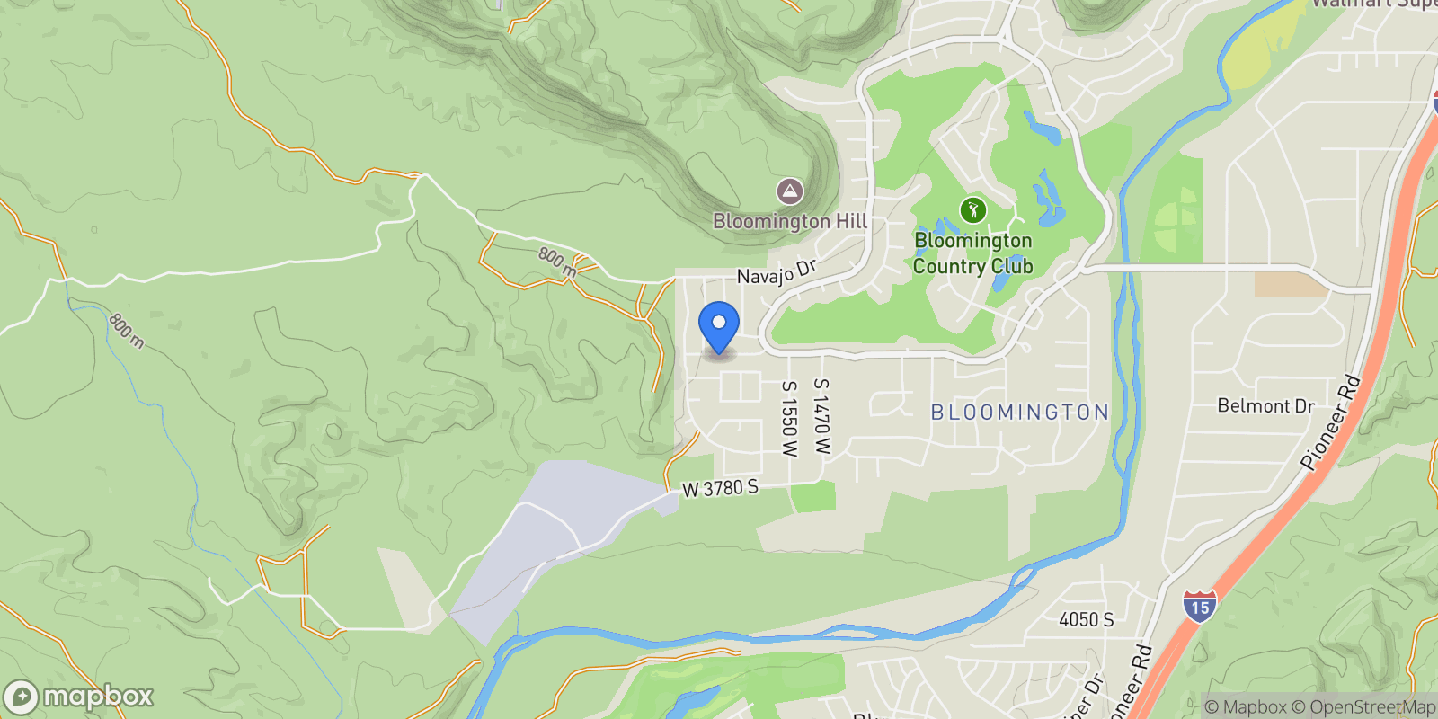 Map showing 1707 W Shivwits Drive, St George, UT 84790, St. George, Utah, United States.