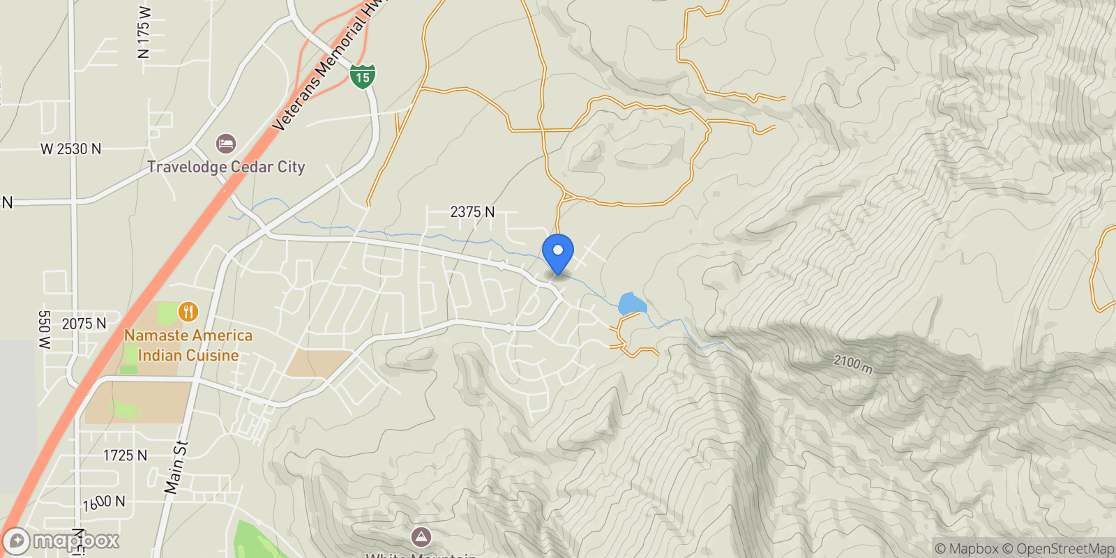 Map showing 2204 N Bridge Water Road, Cedar City, UT 84721, Cedar City, Utah, United States.