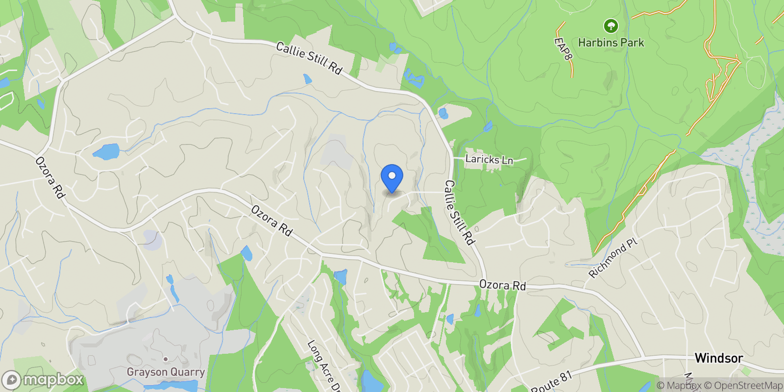 Map showing 1560 Tapestry Ridge, Lawrenceville, Georgia, United States.