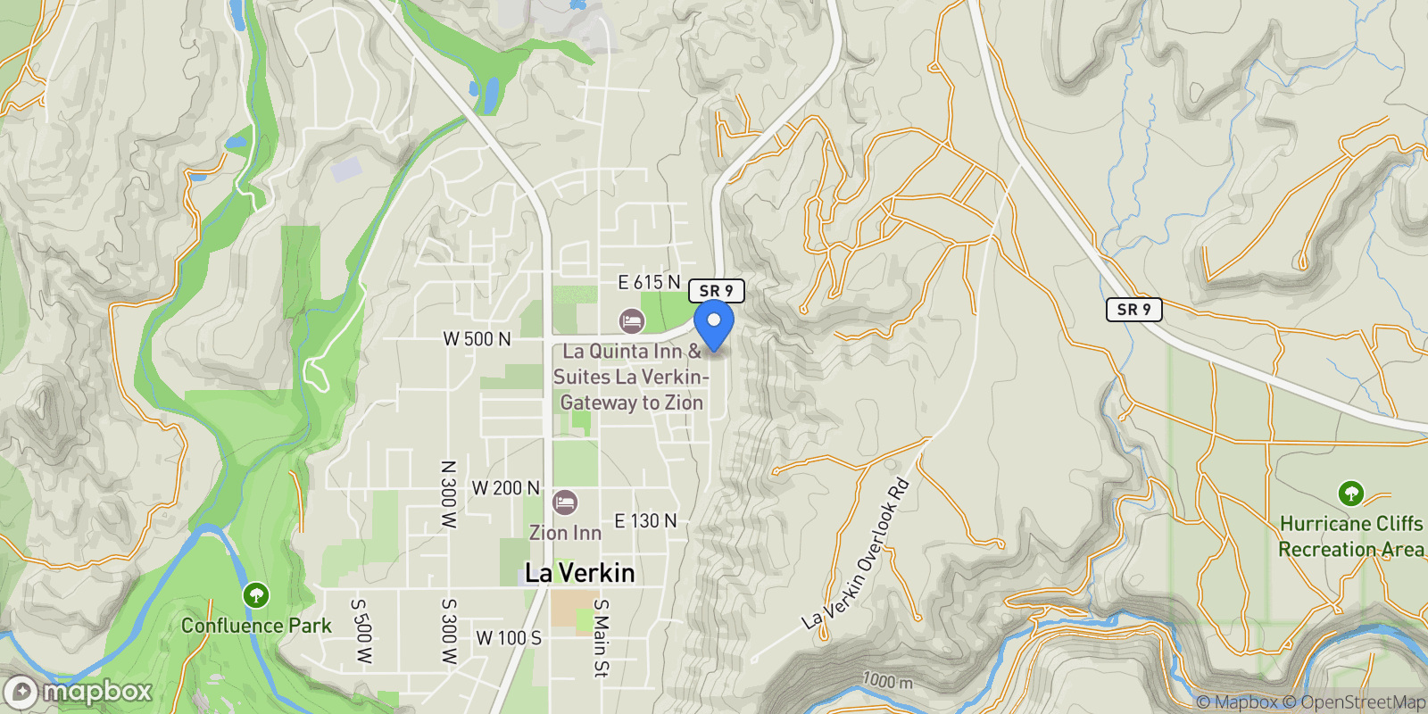 Map showing 458 North 200 East, La Verkin, UT 84745, La Verkin, Utah, United States.