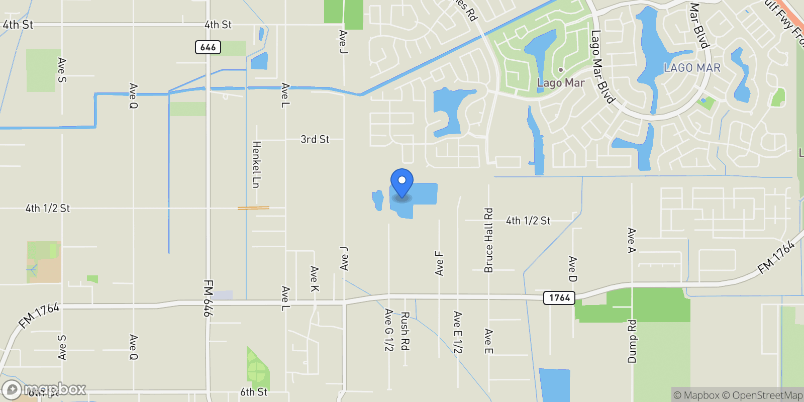 Map showing 3237 Avenue G 1/2, Santa Fe, TX 77510, Santa Fe, Texas, United States.