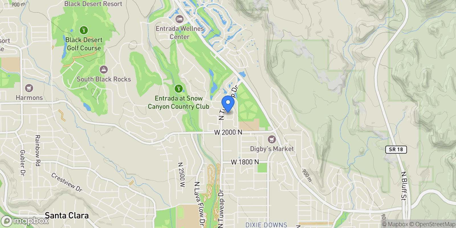 Map showing 2090 N Tuweap Drive #56, St George, UT 84770, St. George, Utah, United States.