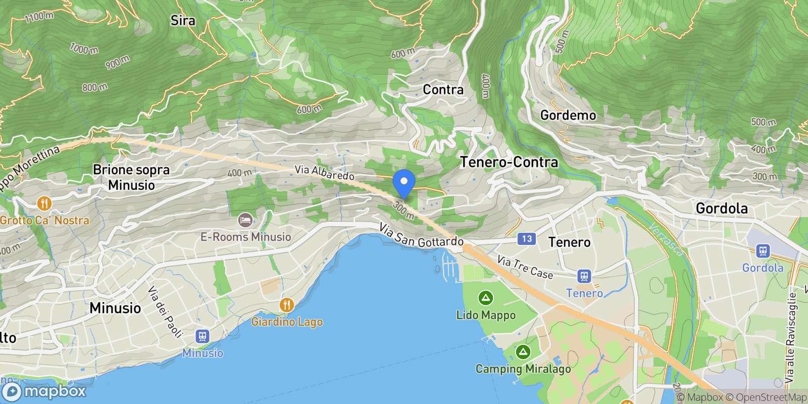 Map showing Roccabella, Minusio, TI 6648, Minusio, Ticino, Switzerland.