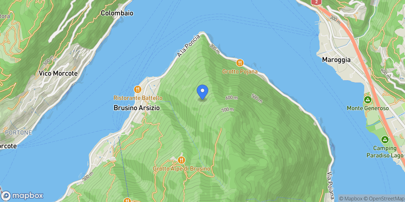 Map showing Brusino Arsizio, TI 6827, Brusino Arsizio, Ticino, Switzerland.