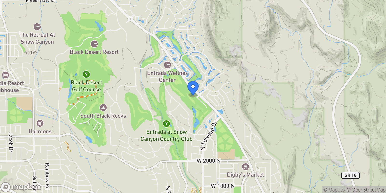 Map showing La Casa Circle, Homesite 15, St. George, UT 84770, St. George, Utah, United States.