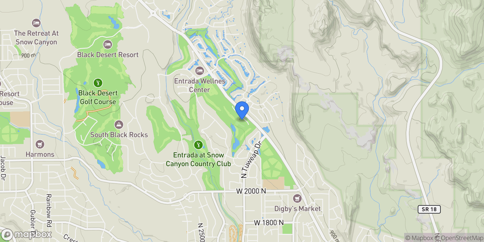 Map showing La Casa Circle, Homesite 10, St. George, UT 84770, St. George, Utah, United States.