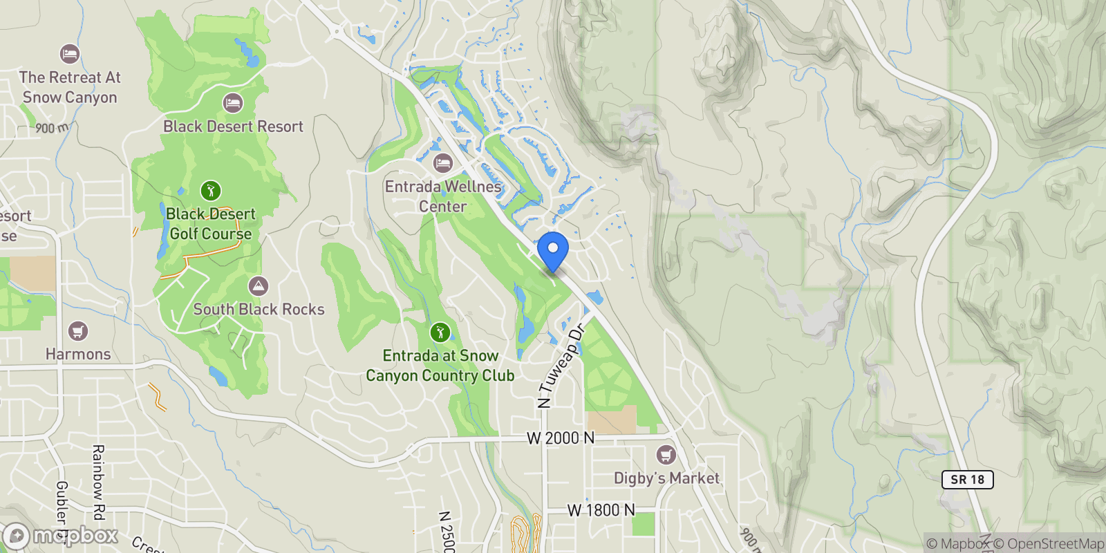 Map showing La Casa Circle, Homesite 5, St. George, UT 84770, St. George, Utah, United States.